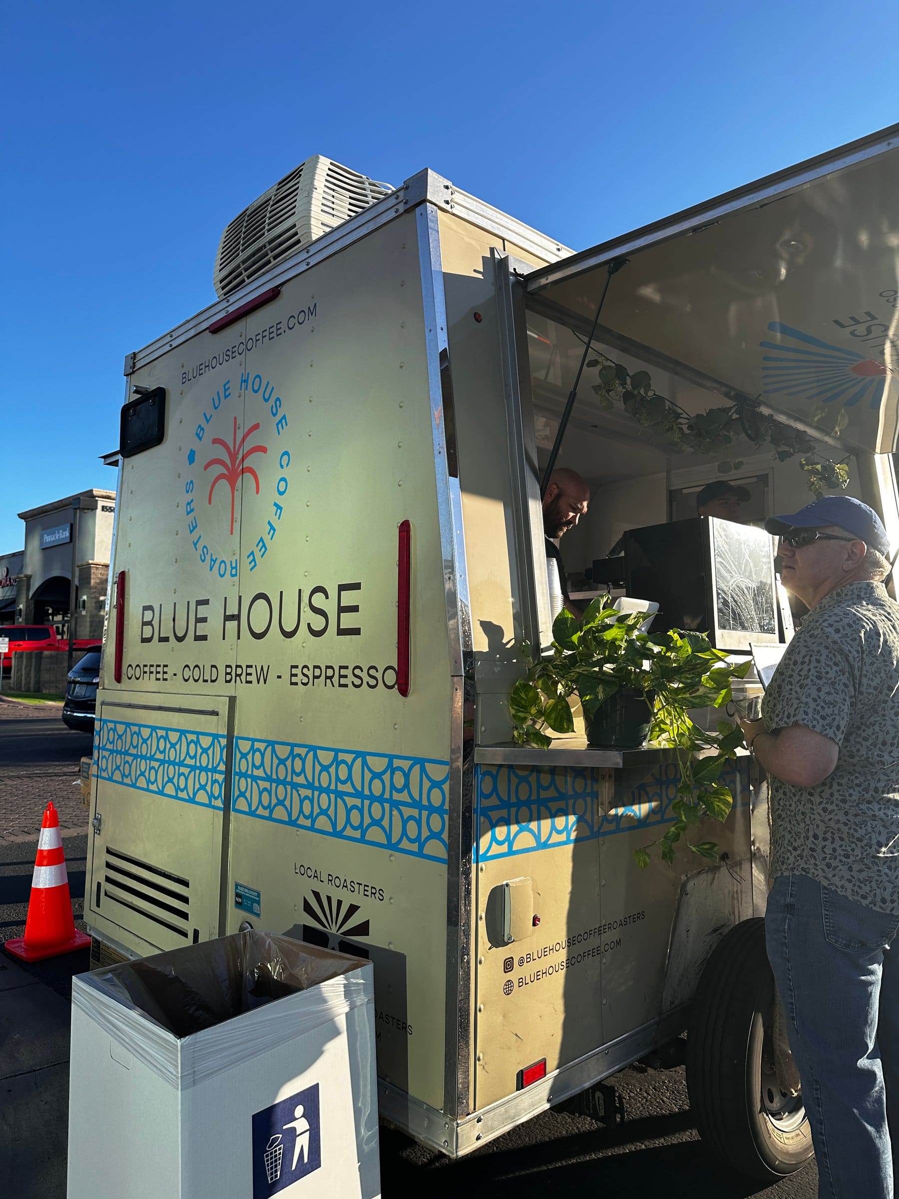 The Blue House Coffee truck serving guests